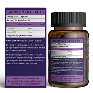 Foto 6 | Foto 6 | Suplemento de Apigenina 200 mg y L-teanina 400 mg - Venta Internacional