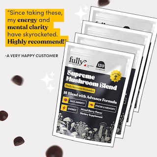 Foto 4 | Foto 4 | Gomitas De Hongos Fully Nutrition 16 Blend Con Chaga Y Melena De León - Venta Internacional.