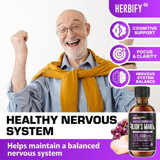 Foto 3 | Foto 3 | Suplemento Herbify Lions Mane Tincture De 120 Ml Para Memoria Y Concentración - Venta Internacional.