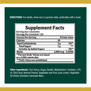 Foto 2 | Foto 2 | Suplemento Vitamínico Nature's Bounty Biotin, Gomitas De 1000 Mcg - Venta Internacional.