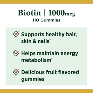 Foto 3 | Foto 3 | Suplemento Vitamínico Nature's Bounty Biotin, Gomitas De 1000 Mcg - Venta Internacional.