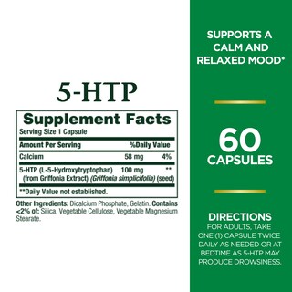 Foto 2 | Foto 2 | Suplemento Nature's Bounty 5-htp 100 Mg 60 Cápsulas - Venta Internacional.