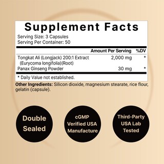 Foto 2 | Foto 2 | Suplemento Naturebell Tongkat Ali 200:1 Extracto 2000 Mg - Venta Internacional.