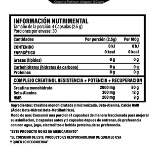 Foto 2 | Foto 2 | Creatina Platinum 120 Cápsulas