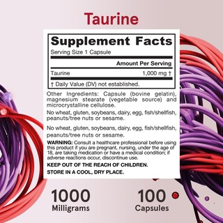 Foto 6 | Foto 6 | Suplemento Jarrow Formulas De Taurina 1000 Mg 100 Cápsulas - Venta Internacional.