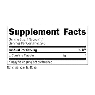 Foto 6 | Foto 6 | Suplemento Nutricost De Tartrato De L-carnitina En Polvo 250 G - Venta Internacional.