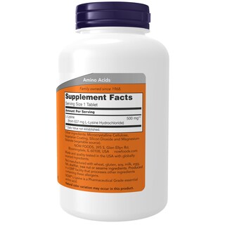 Foto 2 | Foto 2 | Supplement Now Clorhidrato De L-lisina 500 Mg 250 Comprimidos - Venta Internacional.