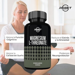 Foto 4 | Foto 4 | Suplemento Reset Nutrition Magnesio L-Threonate Memoria Sueño Estrés y Salud Muscular Alta Biodisponibilidad Cerebral