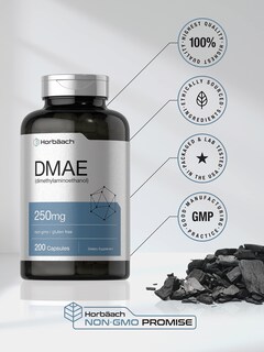Foto 5 | Foto 5 | Suplemento Horbaach Dmae 250 Mg 200 Cápsulas Sin Ogm Sin Gluten - Venta Internacional.