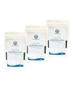 Foto 1 | Foto 1 | Alga Espirulina En Polvo Hadosbiotec Pack 3 Piezas 100 G C/u Ingredientes Naturales 100% Alga Espirulina Sin Conservadores