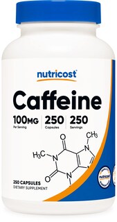 Foto 1 | Foto 1 | Píldoras De Cafeína Nutricost 100 Mg/porción 250 Cápsulas - Venta Internacional.