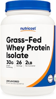 Foto 1 | Foto 1 | Proteína De Suero Aislada Nutricost, Alimentada Con Pasto, 907 G, Sin Sabor - Venta Internacional.
