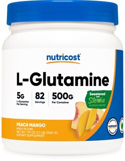Foto 1 | Foto 1 | Suplemento De L-glutamina Nutricost, 500 G, Sabor A Melocotón Y Mango - Venta Internacional.