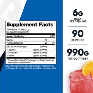 Foto 2 | Foto 2 | Limonada De Frambuesa Nutricost En Polvo Con Bcaa, 90 Porciones - Venta Internacional.