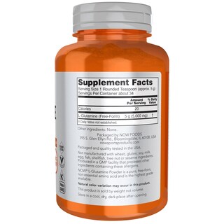 Foto 2 | Foto 2 | Suplemento Now Foods L-glutamina En Polvo Puro, 180 Ml - Venta Internacional.