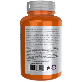 Foto 3 | Foto 3 | Suplemento Now Foods L-glutamina En Polvo Puro, 180 Ml - Venta Internacional.