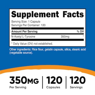 Foto 2 | Foto 2 | Suplemento Nutricost N-acetil L-tirosina (nalt) 350 Mg 120 Cápsulas - Venta Internacional.