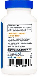Foto 4 | Foto 4 | Suplemento Nutricost N-acetil L-tirosina (nalt) 350 Mg 120 Cápsulas - Venta Internacional.