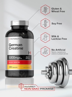Foto 4 | Foto 4 | Suplemento Horbäach De Monohidrato De Creatina Alemana 5000 Mg 250 Cápsulas - Venta Internacional.