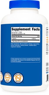 Foto 5 | Foto 5 | Suplemento Nutricost En Tabletas De L-arginina De 1000 Mg (150 Tabletas) - Venta Internacional.