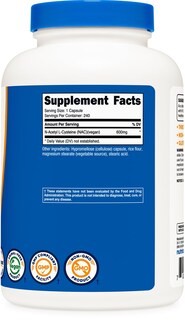 Foto 4 | Foto 4 | Suplemento Nutricost De N-acetil L-cisteína (nac) 600 Mg 240 Cápsulas - Venta Internacional.