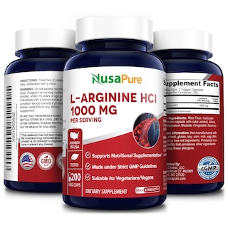Foto 4 | Foto 4 | Suplemento Nusapure L-arginina 1000 Mg 200 Cápsulas Vegetarianas - Venta Internacional.