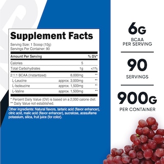 Foto 2 | Foto 2 | Bcaa En Polvo Nutricost Sabor A Uva 90 Porciones 540 G - Venta Internacional.
