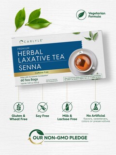Foto 4 | Foto 4 | Té Laxante De Hierbas Carlyle, 60 Bolsitas De Té, Hoja De Sen, Sin Cafeína - Venta Internacional.