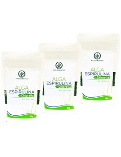 Foto 1 | Foto 1 | Alga Espirulina + Chlorella En Polvo Hadosbiotec Pack 3 Piezas 100 G C/u Ingredientes Naturales Sin Conservadores Ni Aditivos