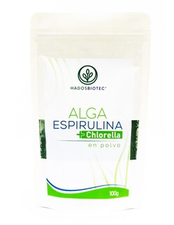 Foto 2 | Foto 2 | Alga Espirulina + Chlorella En Polvo Hadosbiotec Pack 3 Piezas 100 G C/u Ingredientes Naturales Sin Conservadores Ni Aditivos