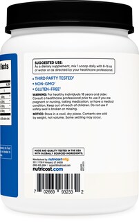 Foto 4 | Foto 4 | Bcaa En Polvo Nutricost 2:1:1 150 Porciones Sin Sabor - Venta Internacional.