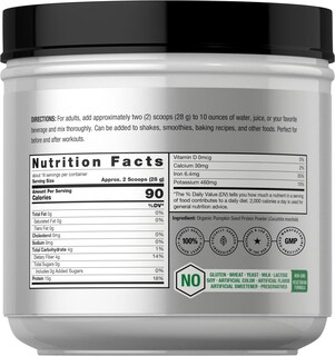 Foto 2 | Foto 2 | Proteína En Polvo De Semillas De Calabaza Horbäach Orgánica 473 Ml 15 G - Venta Internacional.
