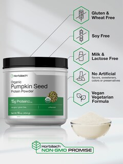 Foto 4 | Foto 4 | Proteína En Polvo De Semillas De Calabaza Horbäach Orgánica 473 Ml 15 G - Venta Internacional.
