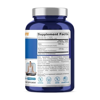 Foto 2 | Foto 2 | Suplemento Nusapure Gaba 1000 Mg 240 Tabletas Con Bioperina - Venta Internacional.