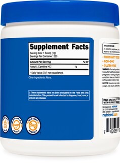 Foto 5 | Foto 5 | Suplemento Nutricost Acetil L-carnitina (alcar) En Polvo De 250 G - Venta Internacional.