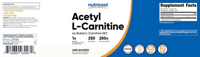Foto 6 | Foto 6 | Suplemento Nutricost Acetil L-carnitina (alcar) En Polvo De 250 G - Venta Internacional.