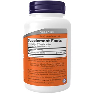 Foto 2 | Foto 2 | Supplement Now L-arginina, 500 Mg, Precursor De Óxido Nítrico, 250 Cápsulas - Venta Internacional.