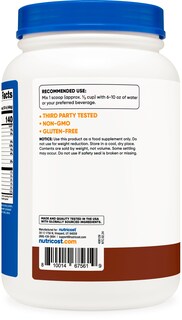Foto 4 | Foto 4 | Chocolate Alimentado Con Pasto Nutricost Aislado Con Proteína De Suero, 907 G - Venta Internacional.