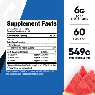 Foto 2 | Foto 2 | Bcaa En Polvo Nutricost Sabor Sandía 60 Porciones - Venta Internacional.