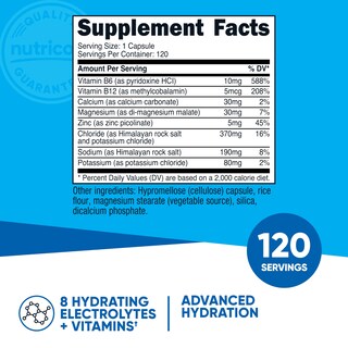 Foto 2 | Foto 2 | Suplemento Nutricost Electrolyte Complex 120 Cápsulas - Venta Internacional.