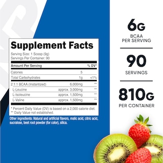 Foto 2 | Foto 2 | Bcaa En Polvo Nutricost Sabor Fresa Y Kiwi 90 Porciones - Venta Internacional.
