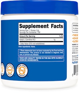 Foto 5 | Foto 5 | Suplemento Nutricost Acetil L-carnitina Hci 100 G Sin Ogm - Venta Internacional.