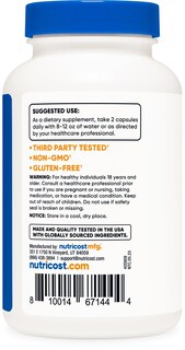 Foto 4 | Foto 4 | Suplemento Nutricost De Tartrato De L-carnitina 1000 Mg 120 Cápsulas - Venta Internacional.