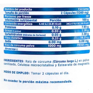 Foto 2 | Foto 2 | Suplemento Alimenticio Vidanat Cúrcuma 500 MG 60 Cápsulas