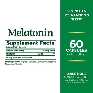 Foto 2 | Foto 2 | Suplemento De Melatonina Nature's Bounty, 10 Mg, 60 Tabletas X 2 - Venta Internacional.