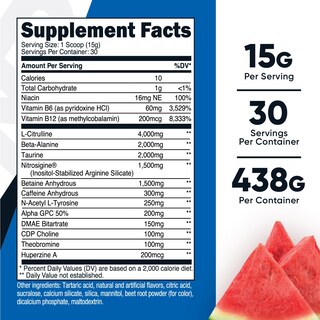 Foto 2 | Foto 2 | Pre-workout Powder Nutricost Pre-x Sabor Sandía 30 Porciones - Venta Internacional.