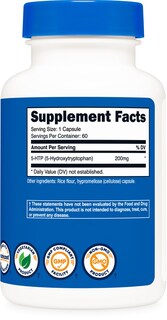 Foto 5 | Foto 5 | Suplemento Nutricost 5-htp 200 Mg 60 Cápsulas Vegetarianas - Venta Internacional.