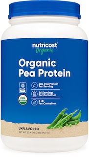 Foto 1 | Foto 1 | Proteína De Guisante En Polvo Nutricost Organic 907 G Sin Sabor - Venta Internacional.