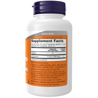 Foto 2 | Foto 2 | Supplement Now L-citrulina En Polvo Puro, 120 Ml - Venta Internacional.