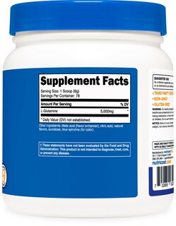 Foto 5 | Foto 5 | Suplemento Nutricost L-glutamina En Polvo 500 G De Frambuesa Azul - Venta Internacional.